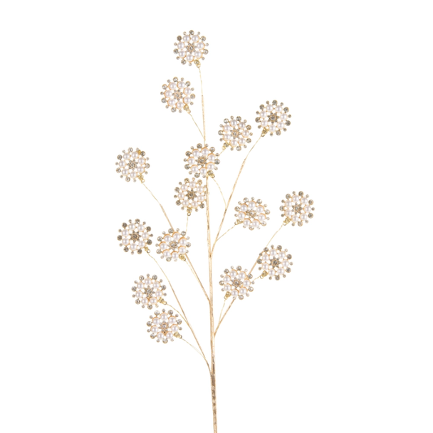 Raz 28.5" Pearl Floral Christmas Tree Spray F4617598