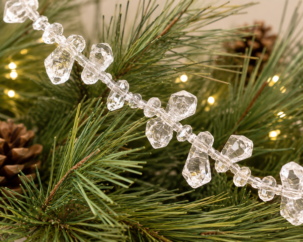 Raz 6' Clear Ice Christmas Tree Garland G4619135-2