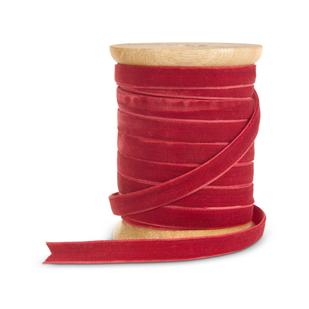 Raz 0.5" X 10 Yds Spool of Rust Velvet Unwired Christmas Ribbon R4670506