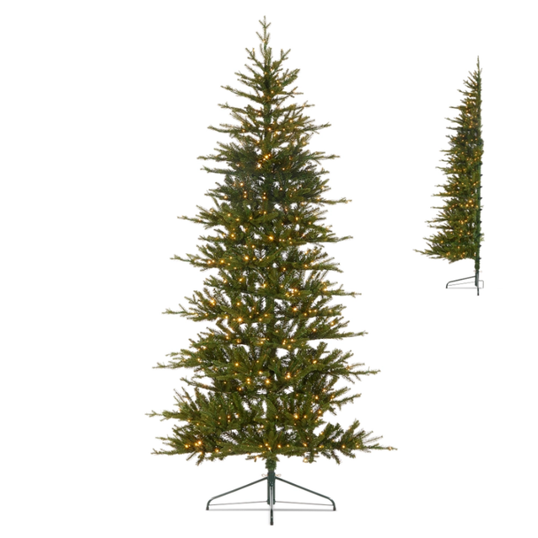Raz 5.5' or 7.5' Pre-Lit Ashland Pine Half Christmas Tree -4