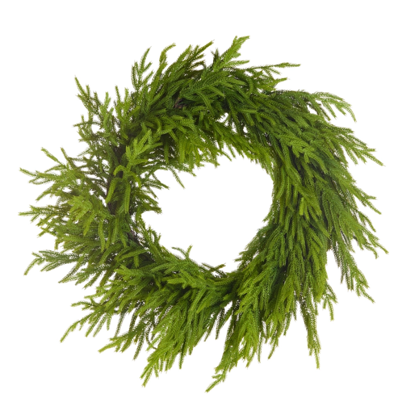 Raz 26" or 30" Real Touch Real Feel Norfolk Pine Christmas Wreath -3