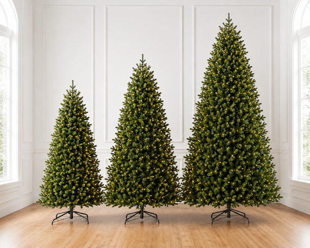 Raz 7.5', 9', or 12' Pre-Lit Douglas Fir Christmas Tree-9
