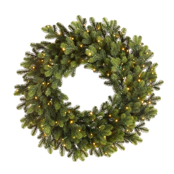 Raz 28" Real Feel Pre-Lit Douglas Fir Christmas Wreath W4604829