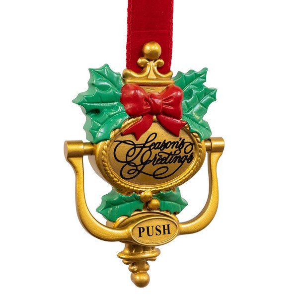Kurt Adler Musical Wreath Hanger Door Chime Christmas Wreath Hanger BAT1508 -5