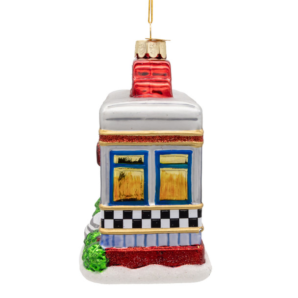 Kurt Adler Noble Gems™ 4.5" Retro Diner Glass Christmas Ornament NBX0213 -4