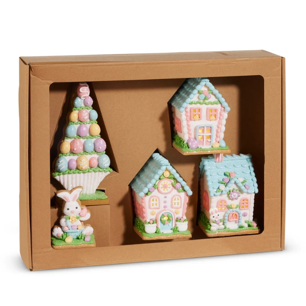 Raz 8.25" Box of Lighted Springtime Gingerbread Collective Decoration 4616050 -2