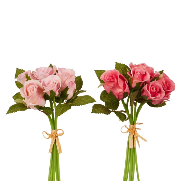 Raz 10.5" Light or Dark Pink Rose Bundle F4502232