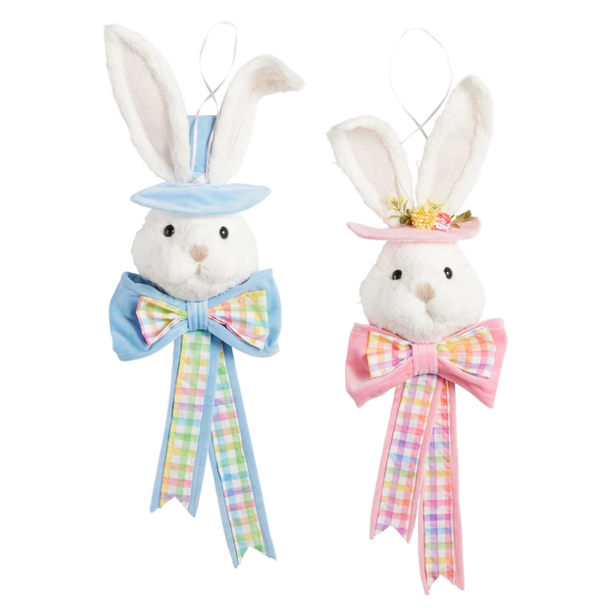 Raz 27" Blue or Pink Rabbit Door Hanger Easter Decoration 