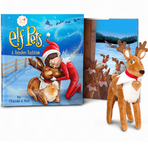 Το Elf on the Shelf Ξωτικό κατοικίδια Τάρανδος βελούδινο και βιβλίο