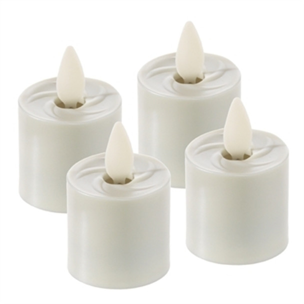 Liown 1,6" Set di 4 candele ricaricabili tealight a fiamma mobile 36121