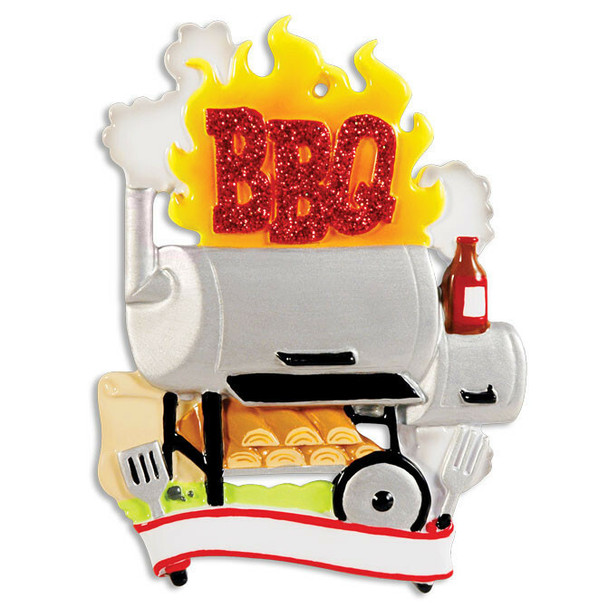 Barbecue Smoker Personalized Christmas Ornament-3