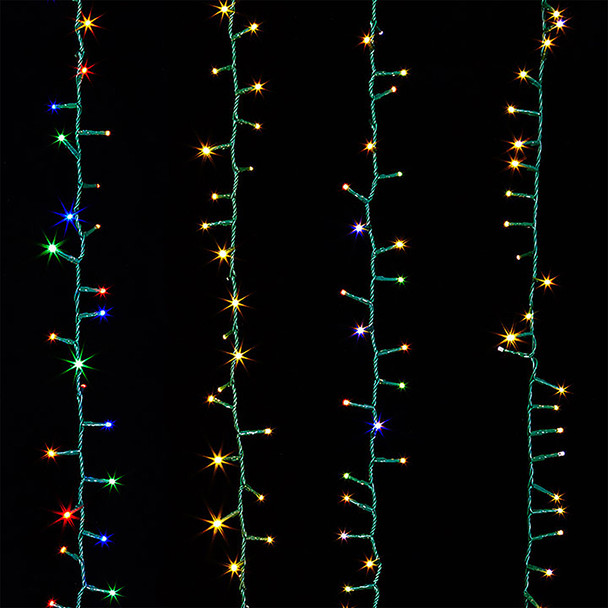 Raz 36,5' warmweiße und mehrfarbige Snake Garland Compact Cluster Lights G3837078