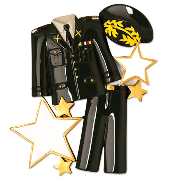 Armed Services Army Uniform Personalized Christmas Ornament 