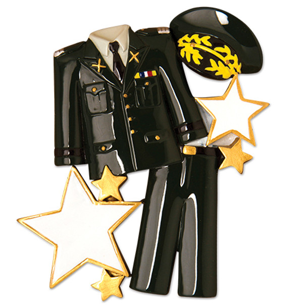 Strijdkrachten legeruniform gepersonaliseerd kerstornament 