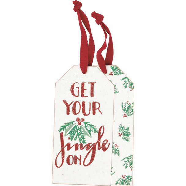 Primitives By Kathy Get Your Jingle On Wine Bottle Tag 36577