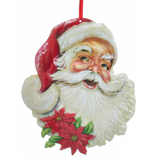 Kurt Adler 5,5" metalen kerstornament met kerstman g0185 -2