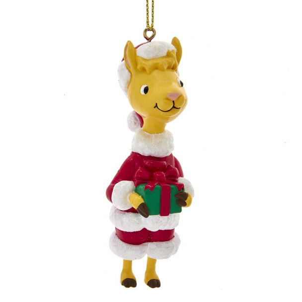 Kurt Adler 3.5" Llama Llama Red Pajama Santa Christmas Ornament LM1201