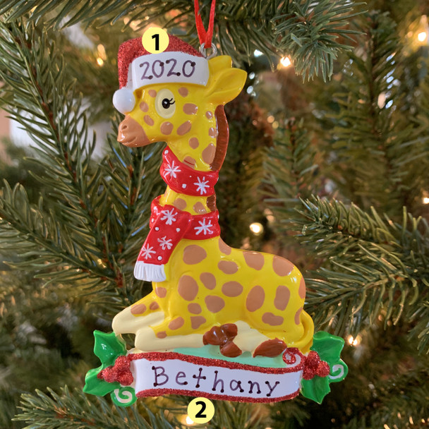 Baby Giraffe Personalized Christmas Ornament OR1850G -2