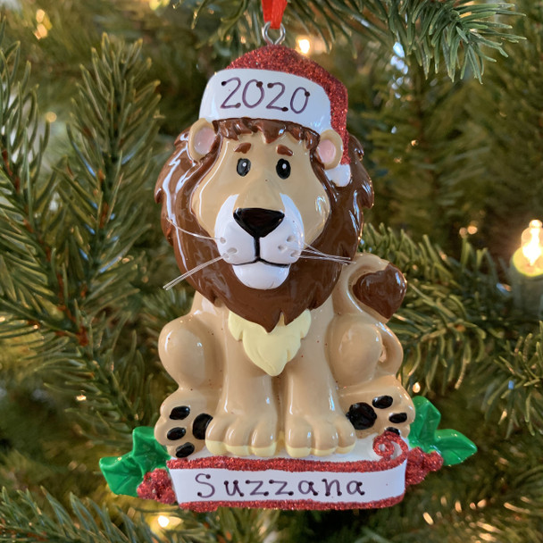 Décoration de Noël personnalisée bébé lion ou1850l