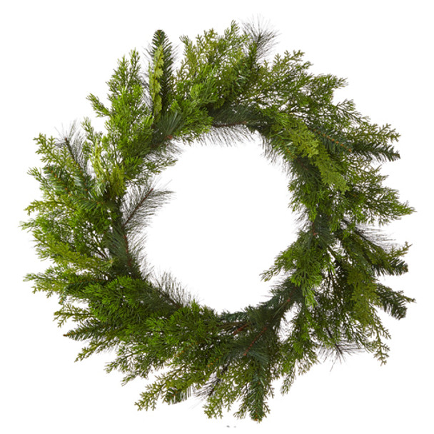 Raz 28" Cedar Pine Greenery Christmas Wreath W4102412 -2