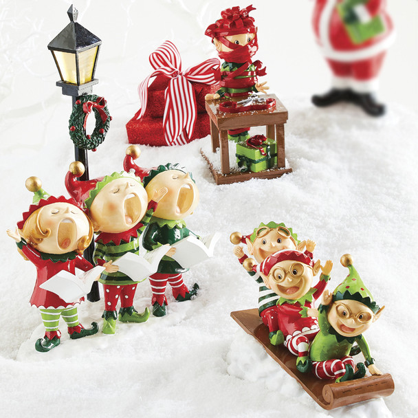 Figurines de Noël de l'école des elfes Raz