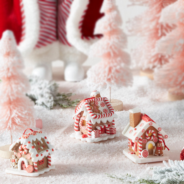 Mini Gingerbread House Mug Toppers - Modern Glam