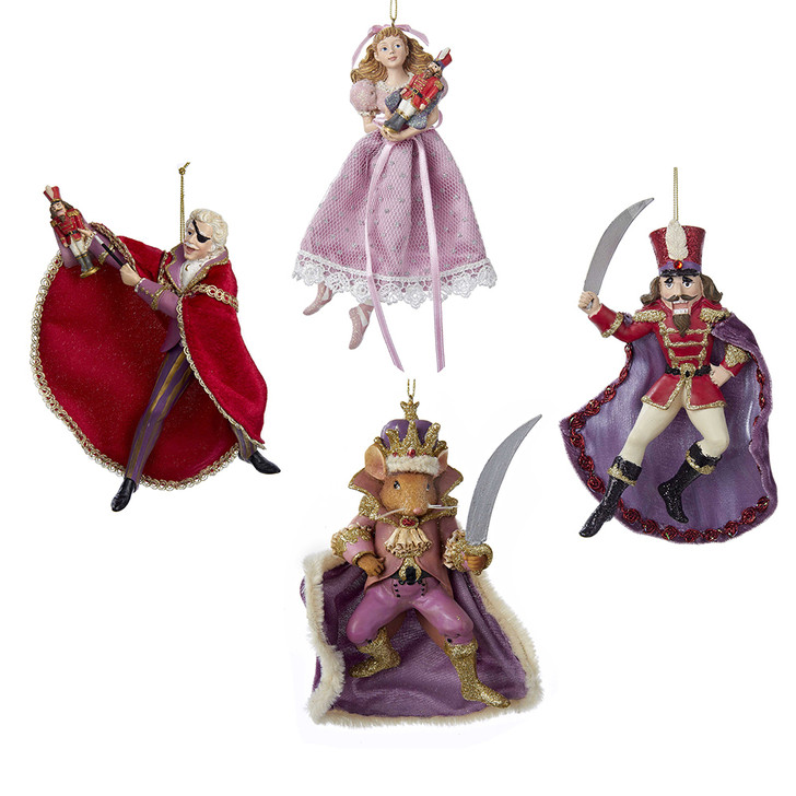6.7" The Nutcracker Suite Set of 4 Christmas Ornaments Christmas