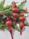 Raz Imports 9,5" Weihnachtsschmuck aus Glas mit rotem Endstück 4124579