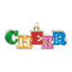 Raz 5,5" Ornamento natalizio colorato Cheer o Merry Glass 4152856 -3