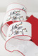 Raz 4" weißes, besticktes, kabelgebundenes Weihnachtsband „Lets Get Lit“ R4171862