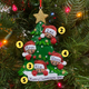 Árbol de Navidad afroamericano Familia de 4 adornos navideños personalizados AA827-4