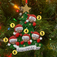 Árbol de Navidad afroamericano Familia de 5 adornos navideños personalizados AA827-5