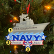 Navy Air Craft Carrier Personalized Christmas Ornament OR1394