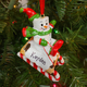Marshmallow-Kind auf Schlitten, personalisierter Weihnachtsschmuck mm20018
