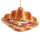 adorno navideño de pan sándwich croissant de 5,3" d3958 -2