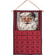 Primitives By Kathy 33" Red and Black Check Santa Advent Calendar 110094