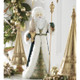 Raz 22,25" Papai Noel Verde Esmeralda com Equipe Decoração de Natal 4210227