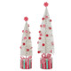 Raz Set of 2 Peppermint Bottle Brush Tree on Presents Christmas Figure 4215546 -2