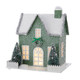 Raz 9.25" Lighted Green Cardboard Christmas House 4219092 -2