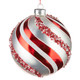 Raz 5" Peppermint Swirl Glass Ball Christmas Ornament 4220960 -2