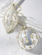 Raz 4" Pearl Embellished White Glass Christmas Ornament 4222818