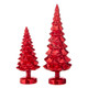 Conjunto Raz de 2 decorações de árvore de Natal de vidro vermelho 4222939 -2