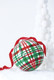 Raz 6" Large Green and Red Plaid Ball Glass Christmas Ornament 4224539