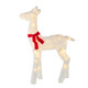 Raz White Flocked Tinsel Lighted Deer Indoor Outdoor Christmas Decorationr -2