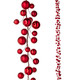 Raz 6' Red Ball Christmas Garland G4202281 -2