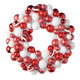 Raz 22.5" Red and White Ball Ornament Christmas Wreath W4202416 -2