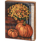 Primitives By Kathy 5" Porch Steps And Pumpkins Wooden Sign Fall Decoration 113679 -2
