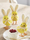 Raz Set of 3 6" Yellow Easter Chicks with Bunny Ears 4353309