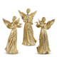 Raz 14" gouden engel met instrumentenset van 3 kerstfiguren 4311307 -2