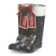 Contenedor de bota de Papá Noel con feliz navidad de 11,5 "Raz, decoración navideña 4312337 -2